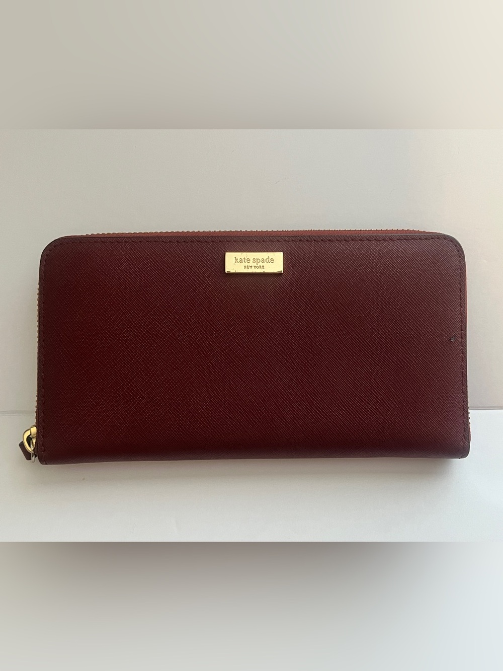 Kate Spade Cedar Street Lacey Mulled Wine Burgundy Saffiano Wallets